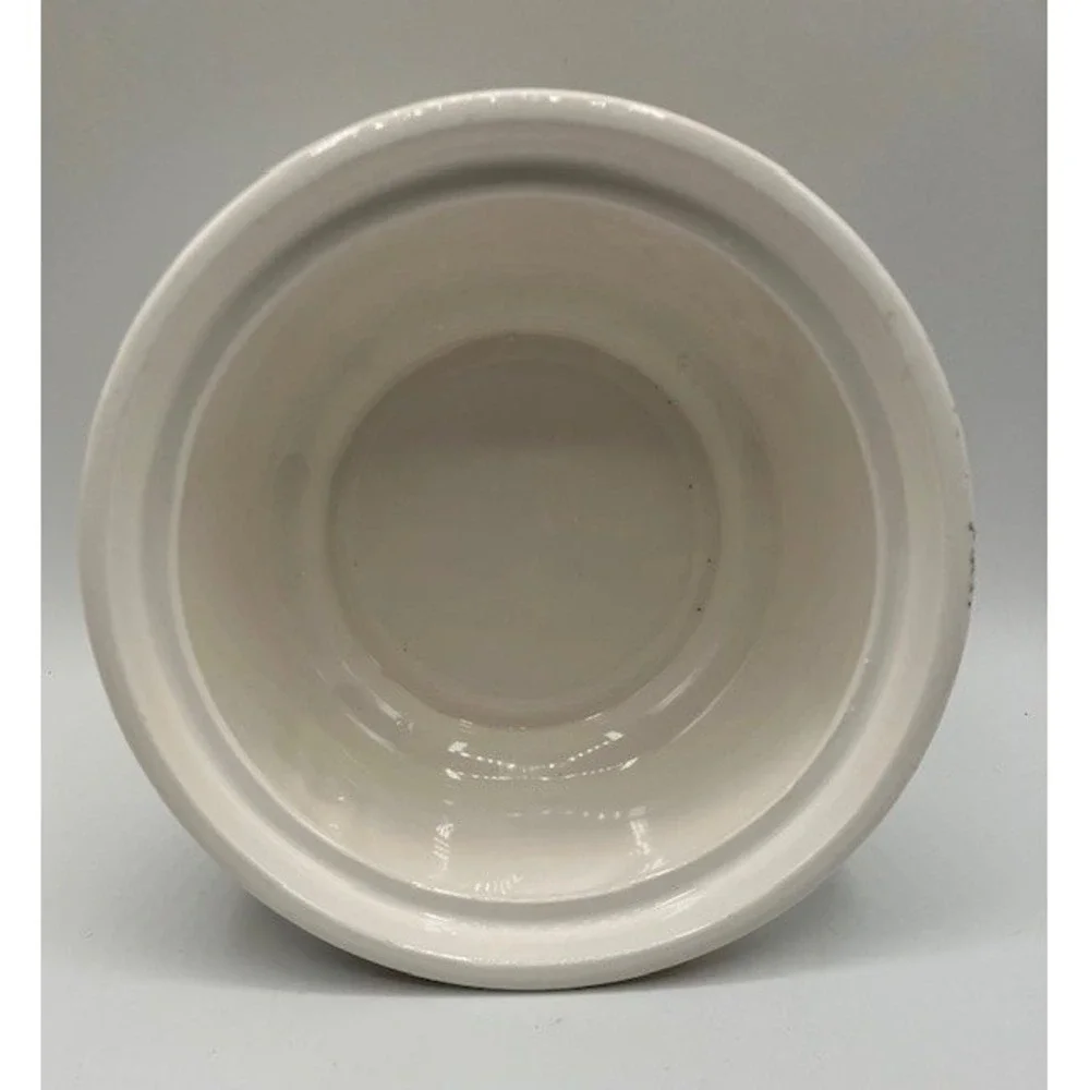 Mid Century Modern Ceramic Covered Dish  Fruit & Flowers‎ Orange Yellow Green